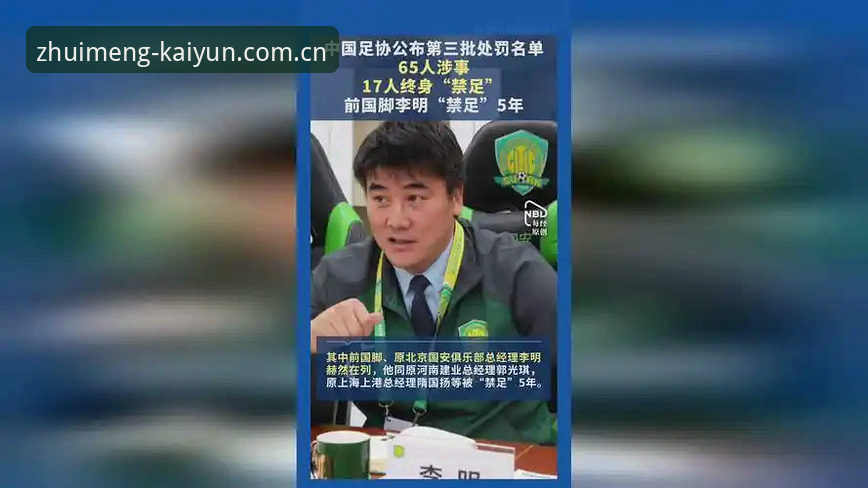 开云体育官网下载 揭秘足协第三批禁足名单背后:17人终身禁赛,48人遭重罚的真相